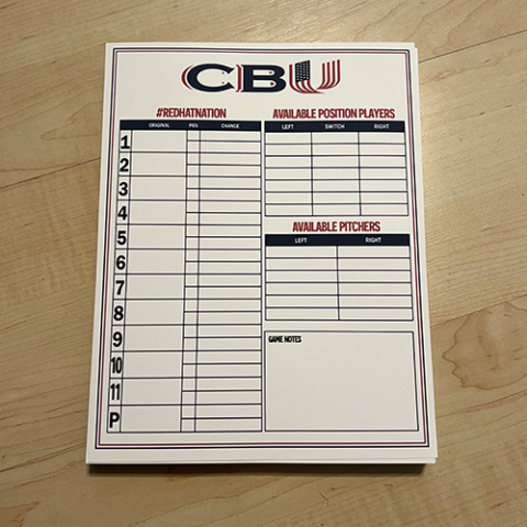CBU Dugout Charts (Pack of 50) - CBU #UNITED